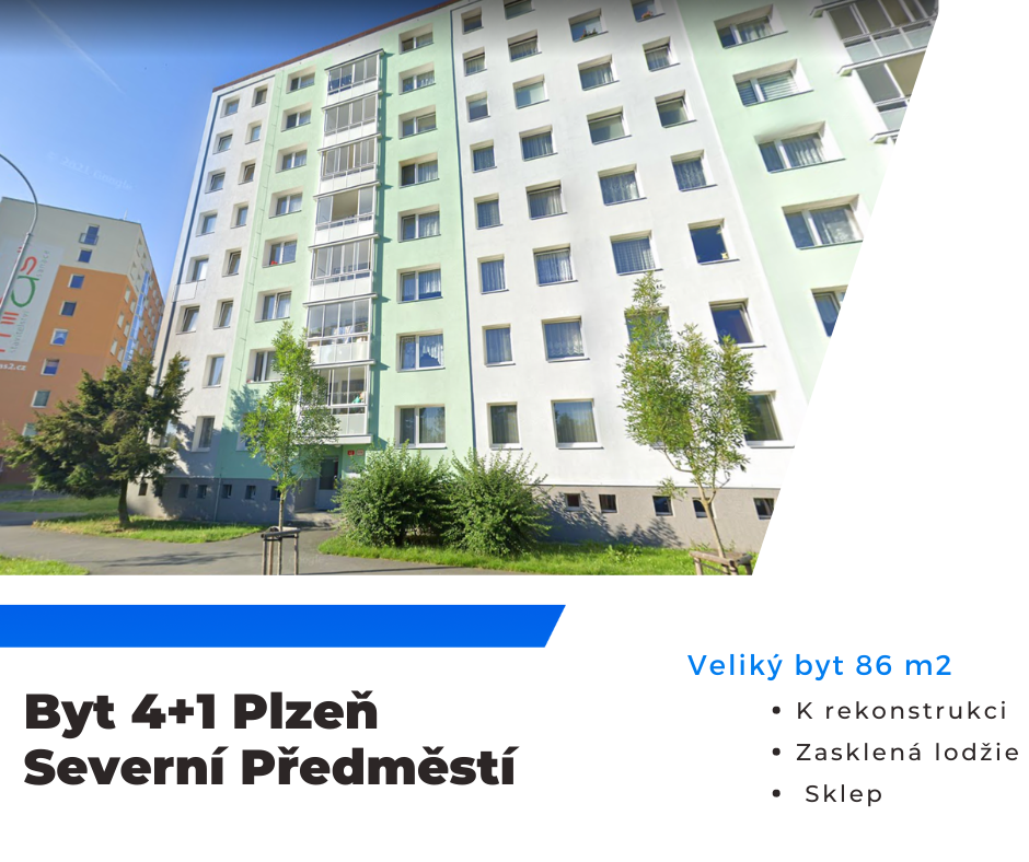 Byt 4+1 Plzeň Severní Předměstí